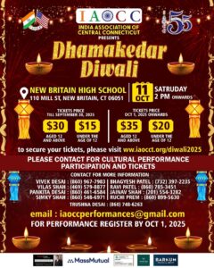 IAOCC presents Dhamakedar Diwali on Oct 11 2025.