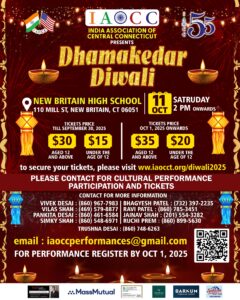 IAOCC presents Dhamakedar Diwali on Oct 11 2025.