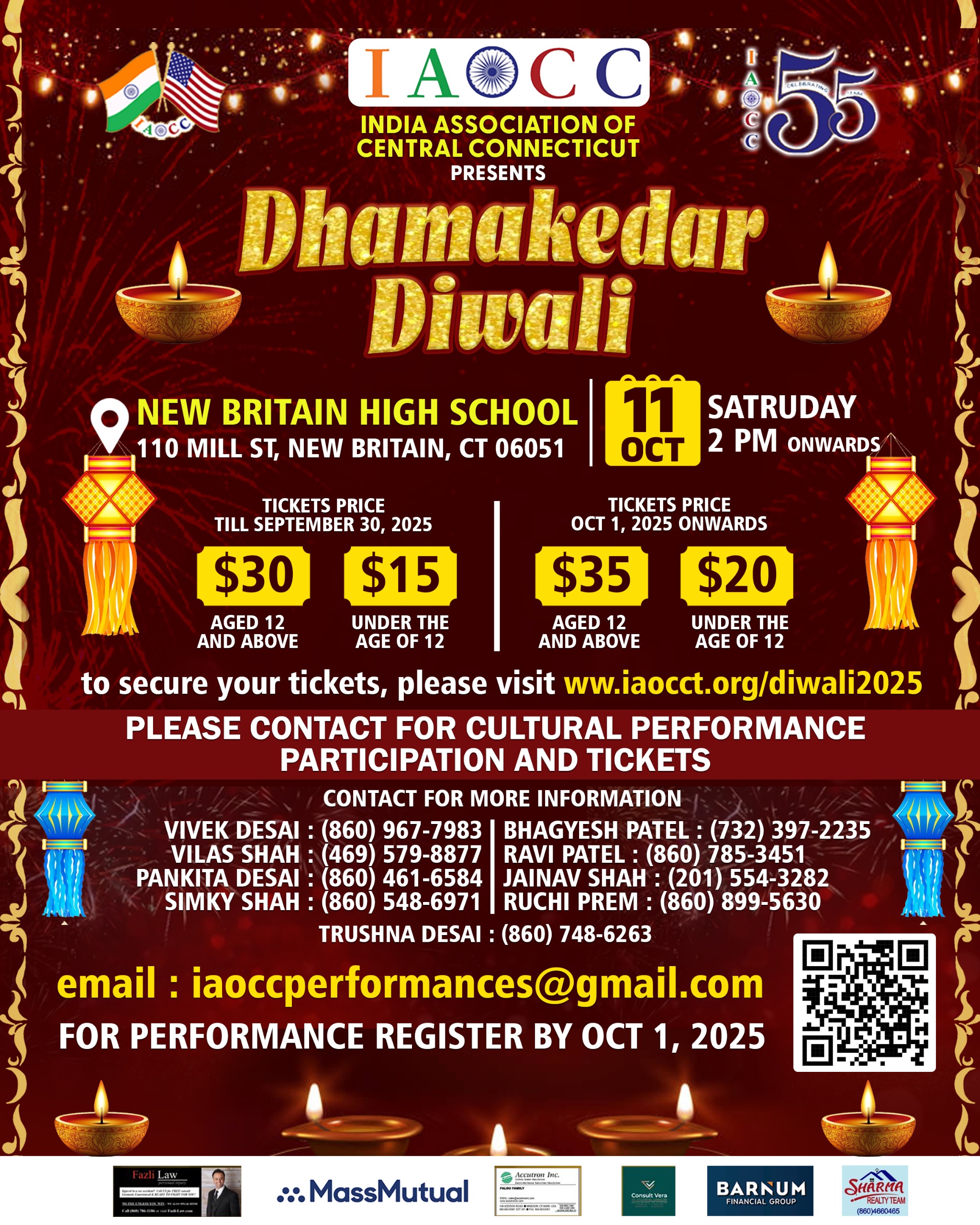 Read more about the article IAOCC presents Dhamakedar Diwali on Oct 11 2025.