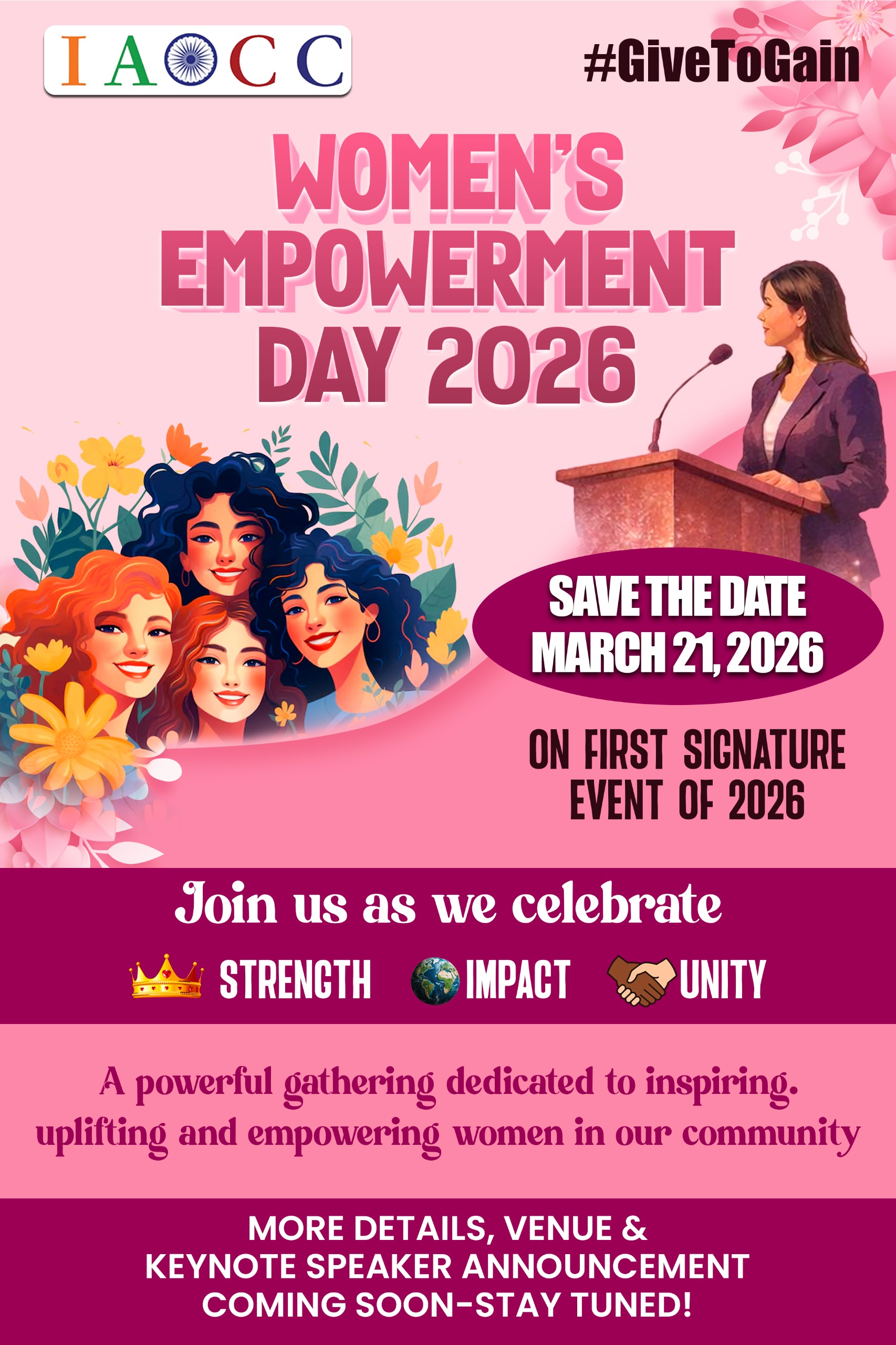 You are currently viewing Woman’s day 2026: Woman’s empowerment event – Saturday, March 21, 2026 11:30 AM