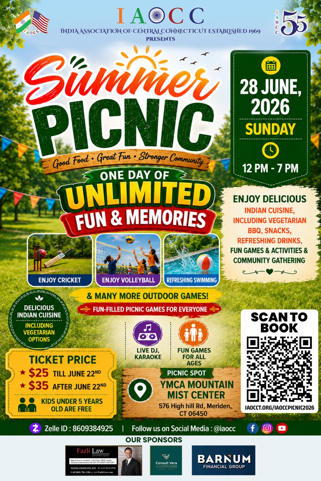 Read more about the article IAOCC Summer Picnic 2026 – Sunday, June 28 | 12:00 PM – 7:00 PM